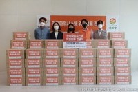 더불어함께새희망·한화파워시스템, 위생용품 전달식 진행